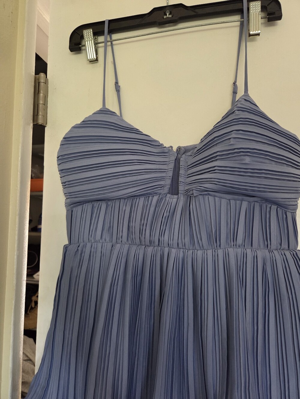 ASTR The Label Lupin Blue Tiered Maxi Pleated Dress - Picture 8 of 9